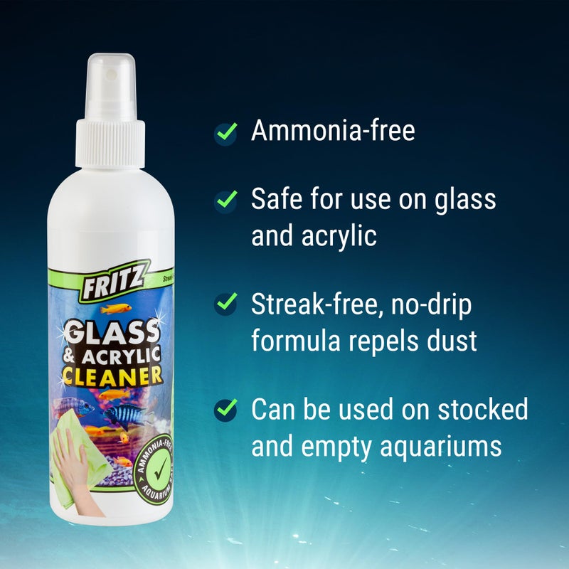 Fritz Aquatics Aquarium Glass & Acrylic Cleaner Spray for a Crystal Clear Tank (8-Ounce) - Image 3